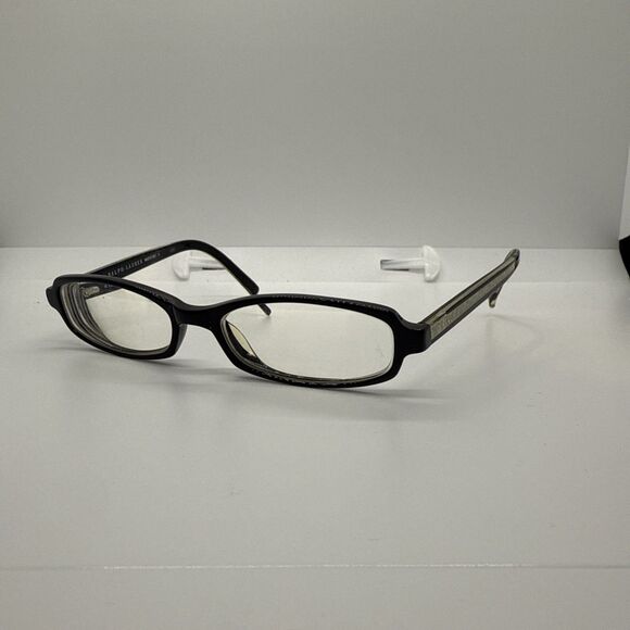 Ralph Lauren RL1454 ORB3 Small Black Rectangular Eyeglasses Frame 50-16 135 - Picture 1 of 8